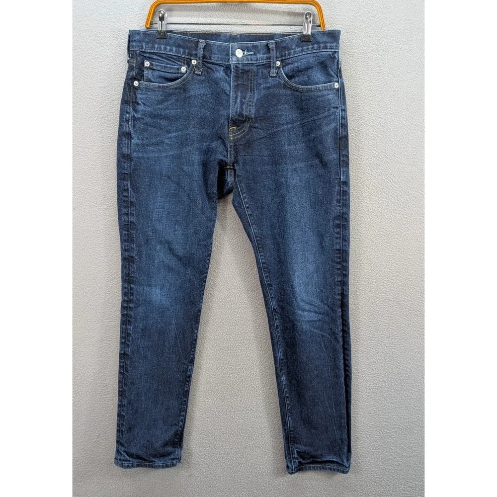 Abercrombie & Fitch Skinny Taper Stretch Denim Jeans Men's 32x32 Dark Wash Blue